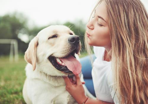 girl with pet