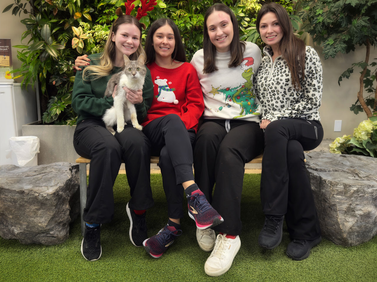 group of girls sitting